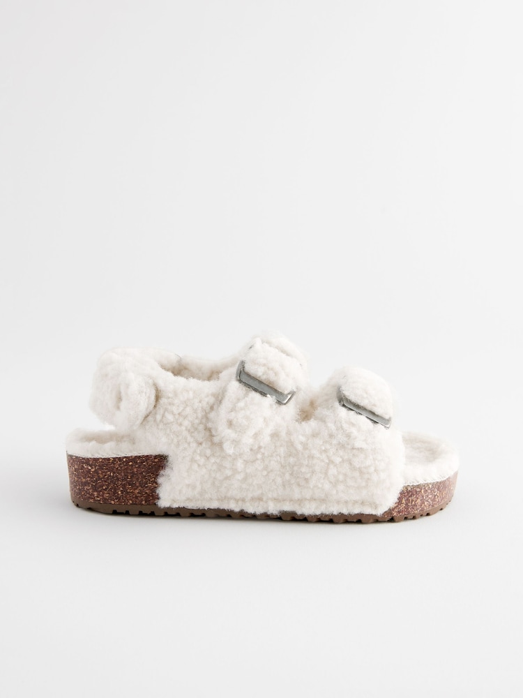 Peau de mouton neutre - Chaussons à deux lanières Corkbed - Image 4 of 7