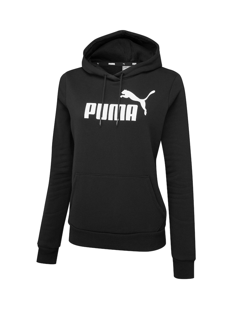 Puma Black Essentials Logo Womens Hoodie - Image 1 of 2