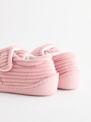 Pink Cord Corduroy Cupsole Slippers - Image 3 of 6
