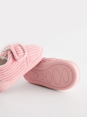 Pink Cord Corduroy Cupsole Slippers - Image 4 of 6