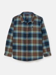 Joules Boys' Buchanan Blue Checked Shirt - Image 1 of 5
