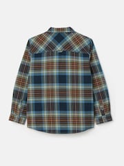 Joules Boys' Buchanan Blue Checked Shirt - Image 2 of 5