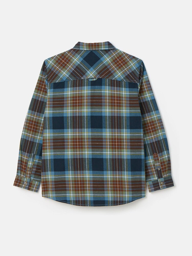 Joules Boys' Buchanan Blue Checked Shirt - Image 2 of 5