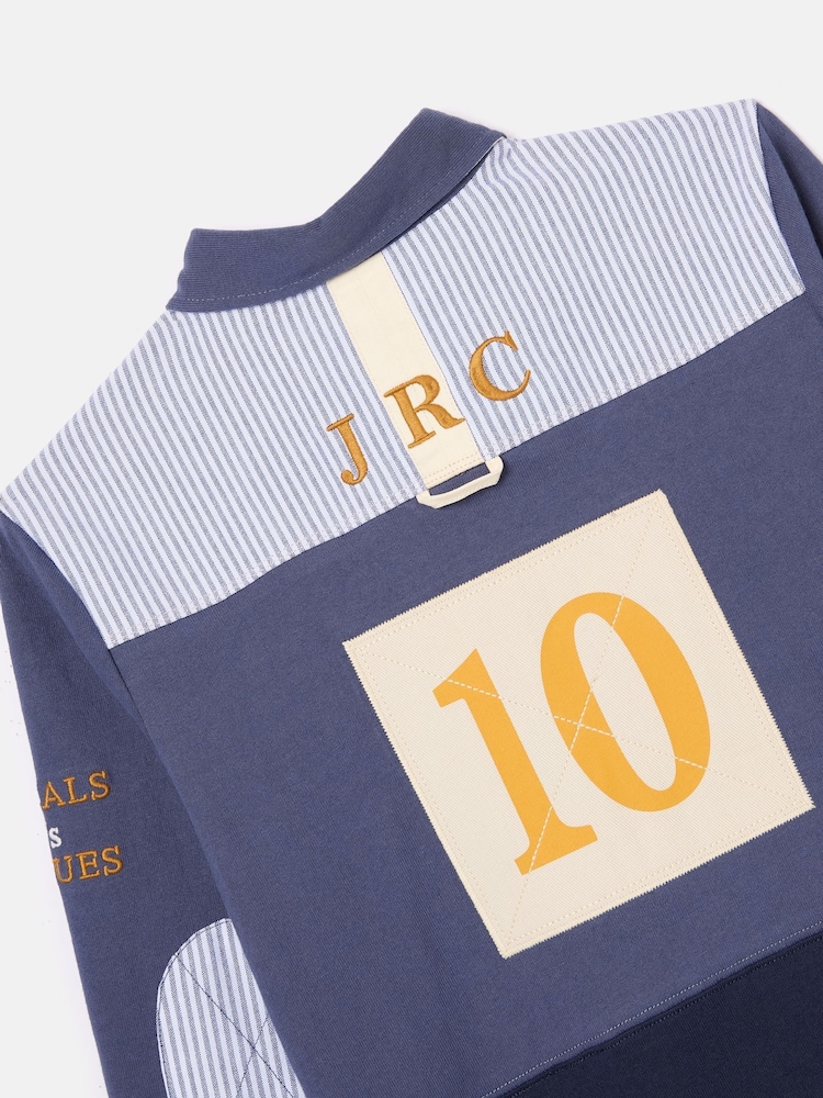 Joules Boys' Emmett Blue Embroidered and Embellished Shirt - Image 5 of 5