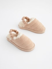 Neutral Quilted Mules Slippers - Image 1 of 5