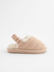 Neutral Quilted Mules Slippers - Image 2 of 5