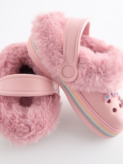 Pink Character Faux Fur Lined Clog Slippers - Image 3 of 5