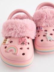 Pink Character Faux Fur Lined Clog Slippers - Image 5 of 5