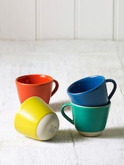 Sur La Table Set of 4 Colour Me Happy Espresso Mugs - Image 1 of 4