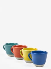 Sur La Table Set of 4 Colour Me Happy Espresso Mugs - Image 4 of 4