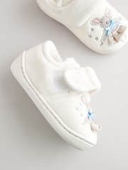 White Fairy Mouse Corduroy Cupsole Slippers - Image 3 of 6