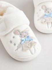 White Fairy Mouse Corduroy Cupsole Slippers - Image 6 of 6