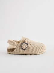 Neutral Corduroy Corkbed Slippers - Image 2 of 7
