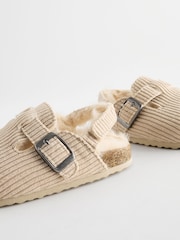 Neutral Corduroy Corkbed Slippers - Image 6 of 7