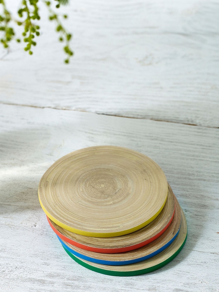 Sur La Table Set of 4 Colour Me Happy Placemats & 4 Coasters - Image 1 of 1