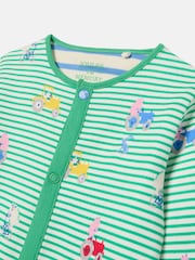 Joules Razamataz Green Farm Print Cotton Babygrow - Image 3 of 4