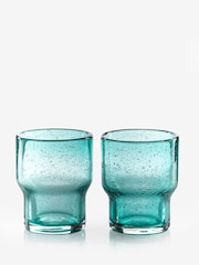 Sur La Table Set of 4 Green Colour Me Happy Glass Tumblers - Image 2 of 2