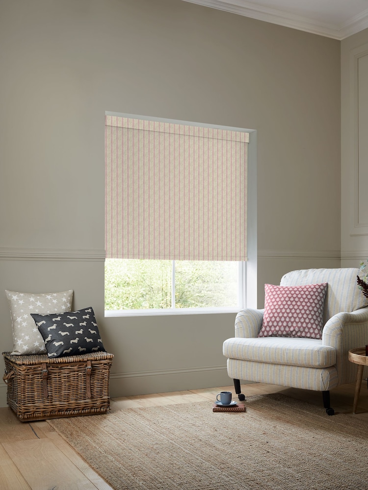 Emily Bond Red George Stripe Made To Measure Roller Blind - Image 2 of 6