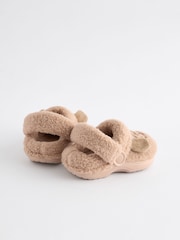 Brown Borg Dog Faux Fur Clog Slippers - Image 3 of 5