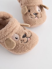 Brown Borg Dog Faux Fur Clog Slippers - Image 4 of 5