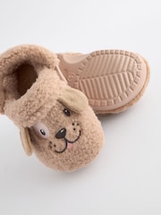 Brown Borg Dog Faux Fur Clog Slippers - Image 5 of 5