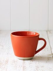 Sur La Table Set of 4 Orange Colour Me Happy Mugs - Image 1 of 2