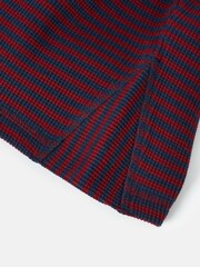 Joules Boys' Arthur Berry Red & Navy Stripe Henley Top - Image 4 of 4