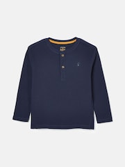 Joules Boys' Arthur Blue Henley Top - Image 1 of 4