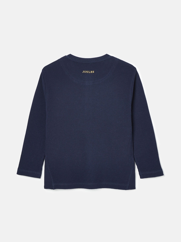 Joules Boys' Arthur Blue Henley Top - Image 2 of 4