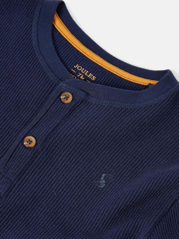 Joules Boys' Arthur Blue Henley Top - Image 4 of 4