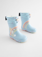 Blue Rainbow Cuff Wellies - Image 1 of 6