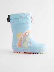 Blue Rainbow Cuff Wellies - Image 2 of 6