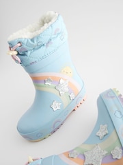 Blue Rainbow Cuff Wellies - Image 4 of 6
