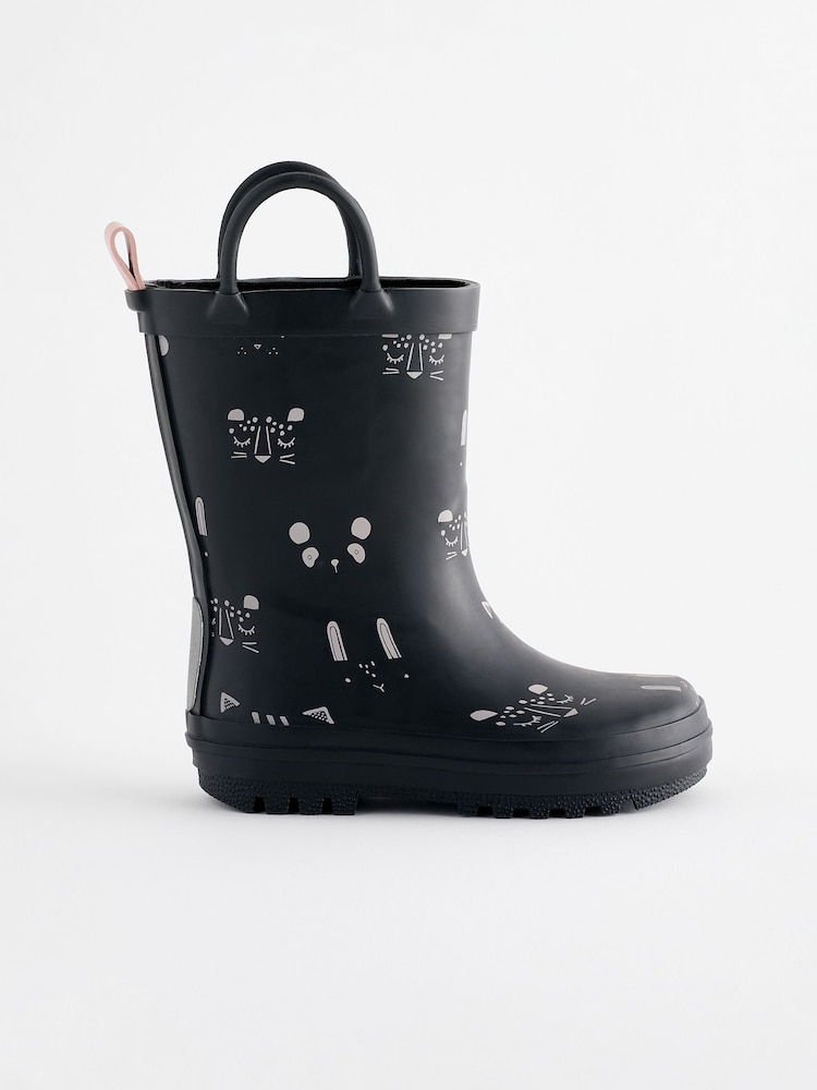 Charcoal Grey Character Handle Wellies - Image 2 of 5