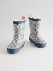 Navy Floral Print Wellies - Image 1 of 5
