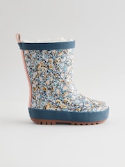 Navy Floral Print Wellies - Image 2 of 5