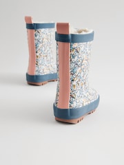 Navy Floral Print Wellies - Image 3 of 5