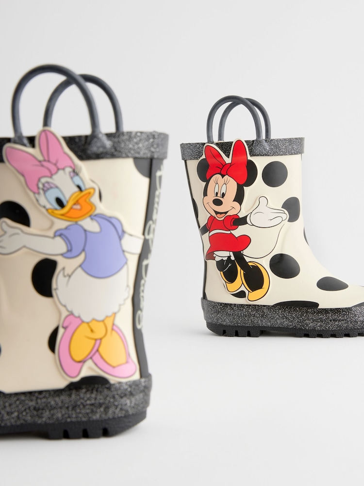 Black/White Minnie Mouse/Daisy Duck License Handle Wellies - Image 10 of 10