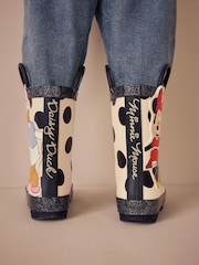 Black/White Minnie Mouse/Daisy Duck License Handle Wellies - Image 3 of 10