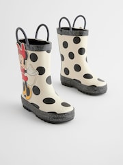 Black/White Minnie Mouse/Daisy Duck License Handle Wellies - Image 4 of 10