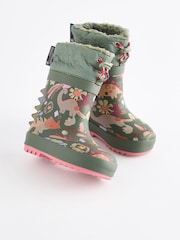 Green Dinosaur Cuff Wellies - Image 1 of 5
