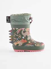 Green Dinosaur Cuff Wellies - Image 2 of 5