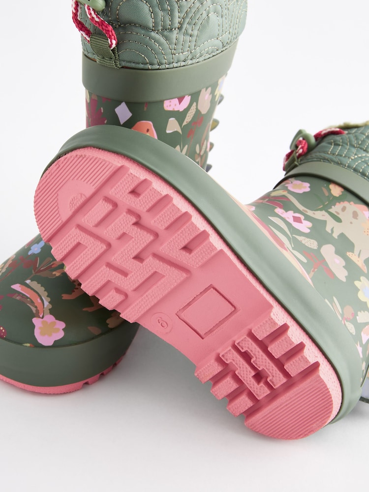 Green Dinosaur Cuff Wellies - Image 5 of 5