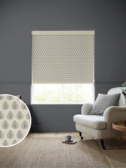Emily Bond Charcoal Grey Jaipur Made to Measure Roller Blind - Image 1 of 6