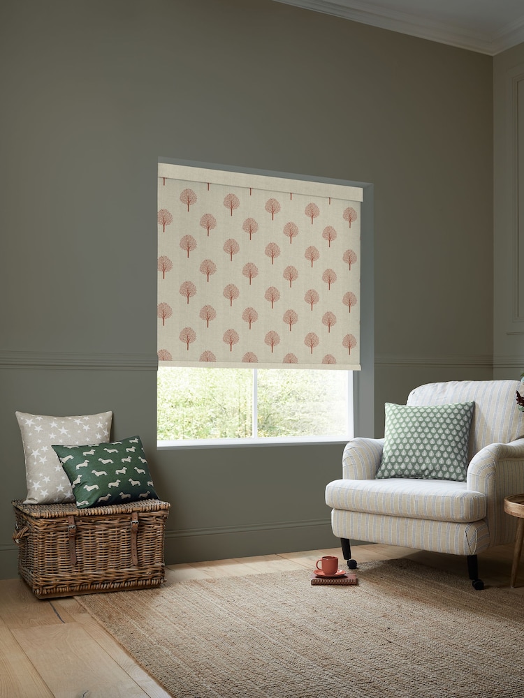 Emily Bond Rust Orange Yew Tree Made to Measure Roller Blind - Image 2 of 6
