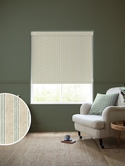 Emily Bond Fern Green George Stripe Made To Measure Roller Blind - Image 1 of 6