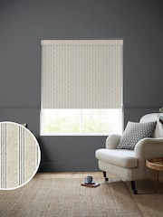 Emily Bond Charcoal Grey George Stripe Made To Measure Roller Blind - Image 1 of 6