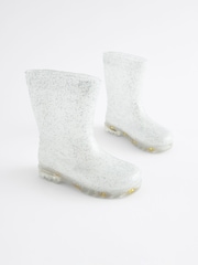 Silver Glitter Light Up PVC Wellies - Image 1 of 4