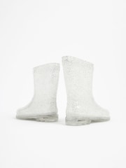 Silver Glitter Light Up PVC Wellies - Image 3 of 4
