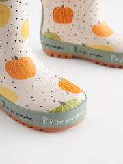 Neutral Pumpkin Handle Wellies - Image 7 of 9